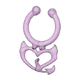 septum_fem_jewel_45_bitch-low-91.png Faux crochet nasal Faux mamelon PIERCAGE Femme Septum Barbaella Homme Non-perçage Bijoux corporels Bondage Poids femJ-45 3d print cnc