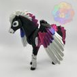 pegasus_02_wm2.jpg Fichier STL Pégase - Cheval articulé Flexi avec ailes (impression en place, pas de supports)・Design pour imprimante 3D à télécharger