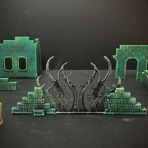 Ruined Arcane Wall (15mm scale) 3D model