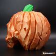Pumpkin-Skull_Low-Poly_2.jpg Free 3D file Pumpkin Skull - Low Poly・3D print design to download