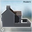 5.jpg House with a ground-floor shop, double bay windows on the upper floor, and a garden wall (23) - Modern WW2 WW1 World War Diaroma Wargaming RPG Mini Hobby