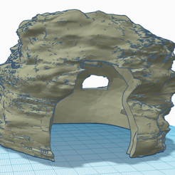 cave_no_bottom.png STL file Terrarium cave/hide with no bottom・Design to download and 3D print, TERABOB