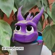 IMG20230605174310.jpg Spyro The Dragon Sitting / in a Bucket - Planter/FlowerPot/Pencil Holder / Desk Organizer