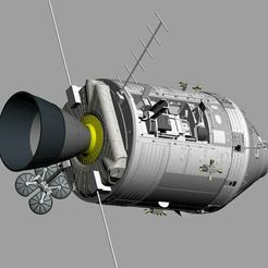 Apollo 17 in lunar orbit.jpg Télécharger le fichier STL 1/48 - Module Apollo Command & Service • Objet à imprimer en 3D, vincentmeens