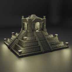 Jungle-Temple_1.jpg 3D file Small Jungle Temple 28 MM Tabletop Terrain・3D printer design to download