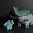 Phanpy-evo-line.png Modèle d'impression 3D de Phanpy et Donphan