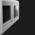 IMG_1975.png White Sliding Double Glazed Sliding Window - 3D Design for Home Printing
