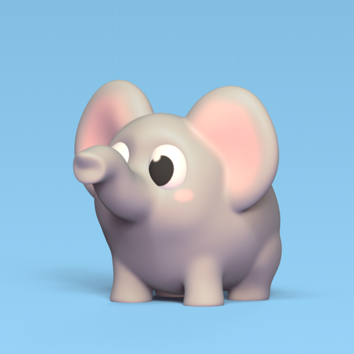 Cod1928-Elephant-Cartoon-2.png Fichier 3D Cartoon d'éléphant・Modèle à télécharger et à imprimer en 3D, Usagipan3DStudios