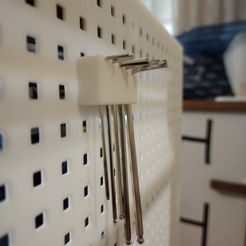 170914_0.jpg STL-Datei Bambulab Pegboard Sechskant-Schlüsselhalter・Modell für 3D-Drucker zum Herunterladen