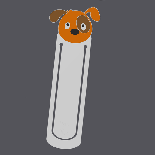 Puppy Head - Farm Animals - Bookmark v2 3D model