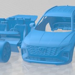 Hyundai-Tucson-N-Line-2021-Cristales-Separados-1.jpg 3D file Hyundai Tucson N Line 2021 Printable Car・3D printing template to download
