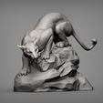 panther2.jpg panther on stone 3D print model