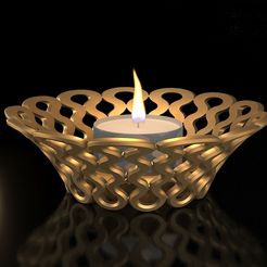 tealight_holder_softlines_005L.jpg Archivo STL PORTACANDELITAS SOFT LINES・Diseño imprimible en 3D para descargar