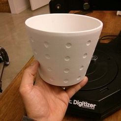 IMG_20131020_173313.jpg Free STL file Digitized dimpled flower pot・3D printable object to download