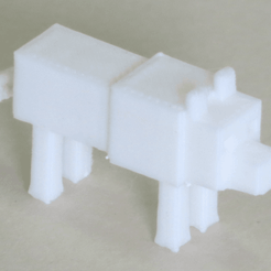 Capture d’écran 2018-03-02 à 10.57.07.png Free STL file Minecraft Wolf・Design to download and 3D print