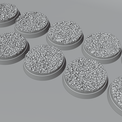 ovw3.png Fichier STL 10x 32mm base avec sol en gravier (+toppers)・Design pour imprimante 3D à télécharger