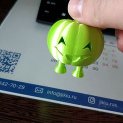 Halloween pumpkin with print in place feet!