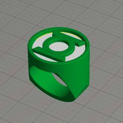 lant.jpg Free STL file Dual Extrusion Green Lantern Ring・3D print design to download, Geoffro