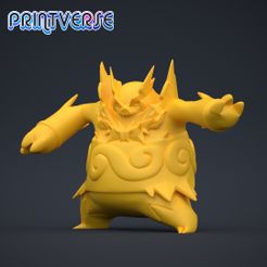 Emboar1.jpg STL file Emboar Pokemon Figurine・3D print design to download, Printverse