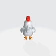 4.png Cute Chicken 3D Model - Cartoon Farm Animal Character