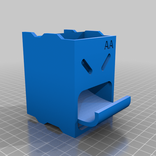 AA Battery Holder - Monster 3D model