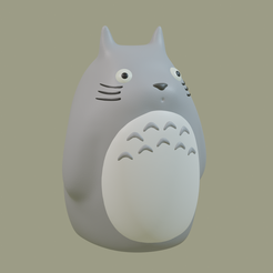 totoro1.png 3D file Totoro Pencil Holder - Studios Ghibli・3D printable design to download
