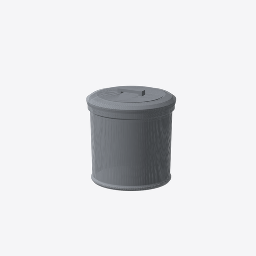 Metal Trash Can with Lid — 1/12 Scale Diorama Prop (2 STL Files)