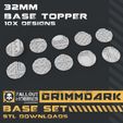 32mm-Base-Topper.jpg Archivo 3D Colección Base Grimmdark・Plan para descargar y imprimir en 3D