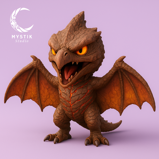 👾 Rodan Chibi – 3D Printable Collectible Figure・ STL File for 3D ...