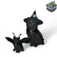 IMG_1038.jpeg Gothic Winged Horned Cat Figur - Halloween