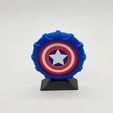 2.jpg Captain America Maker Coin Key Ring (Single Extruder Print)