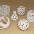 VoroniObjectsPack1.png Voronoi Pots / Vases / Compartments