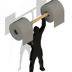 weightlifter.png Archivo STL Portarrollos de papel higiénico con pesas・Diseño de impresora 3D para descargar, i3DPrint