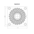 150-52.5-12-Dimensioni-Dima.png RODIN BOBIN MOLD FOR RESIN AND 3D PRINTING STL - 140 x 140 x 52.5 mm  TURNS