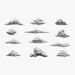 Clouds_thumbnail.png 3D file Clouds Pack - 12 in 1・3D printing idea to download