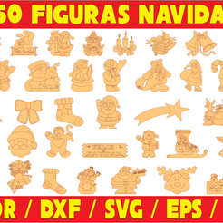 2020-04-17-17.png Laser Cut Vector Pack - 250 Christmas Figures