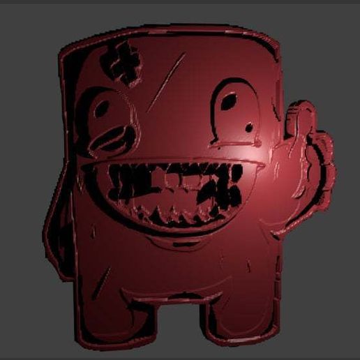 Download Free Stl File Super Meat Boy Plaque • 3d Printer Object ・ Cults