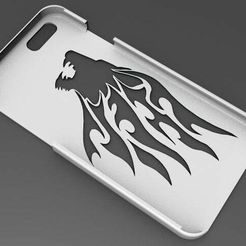 iphone_6_varios0003.jpg Free STL file iPhone 6 Basic Case tribal lion head・3D printing model to download