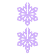 Snowflake_2021_V3.stl 3D Snowflakes (Slotted)