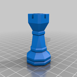 rook.png 3D-Print-Optimized Geometric Chess Set Pieces