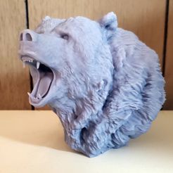 Bear-3D-print_view-2.jpg Grizzly Bear Head
