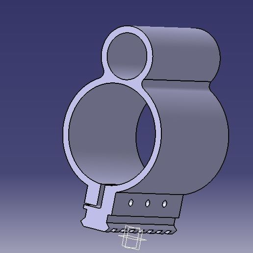 FX Wildcat Bipod/Picatinny 60mm bottle - 3D model önizlemesi