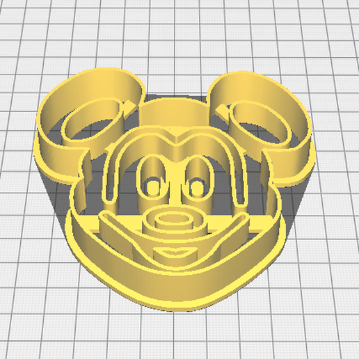 Download STL file Mickey Mouse Waffle Cookie Cutter • 3D printing