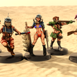 Render_Back.png Apocalyptic Gangfare - California Raiders (5+3 Monopose Heroic Scale Miniatures)