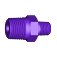 rhn_8_4n.stl Reducing pipe hex nipple pipe fitting 1/2" NPT to 1/4" NPT