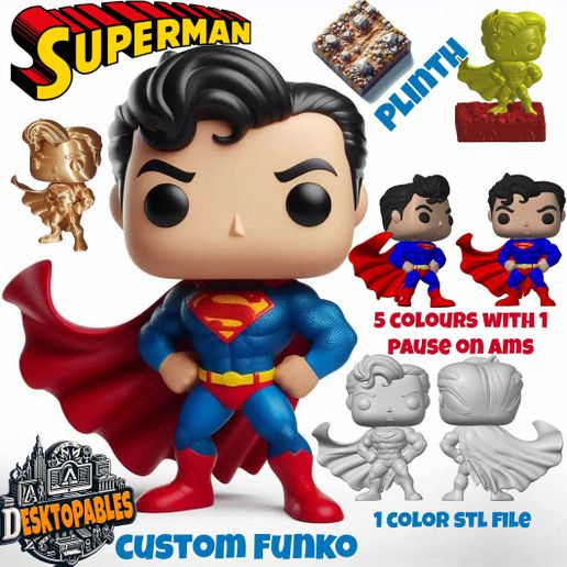 🦸‍♂️ Superman Figurita personalizada Funko Pop Style (5