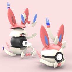 Untitled-Project-2-_Camera_SOLIDWORKS-Viewport-4.jpg Archivo STL Pokemon Sylveon Pokeball Dividida・Objeto para impresora 3D para descargar