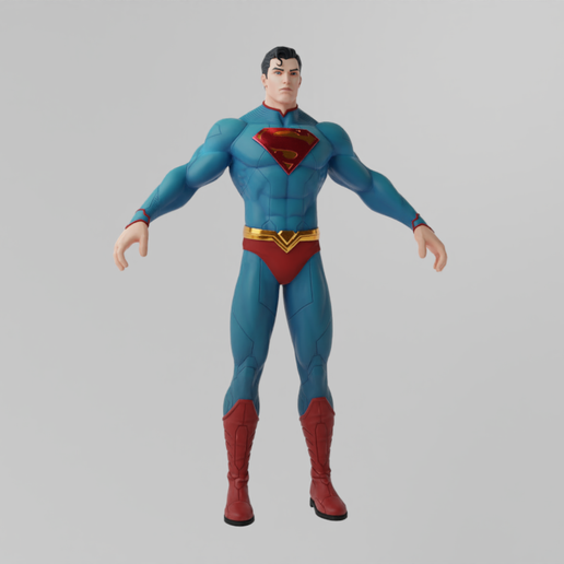 🦸‍♂️ Superman Lowpoly Rigged・ OBJ File for ・Cults