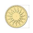 Notched-sun-pattern-coin-06.jpg Notched sun relif coin 3D print model