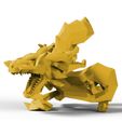05-01.jpg Archivo STL Dragón de baja poli・Diseño imprimible en 3D para descargar